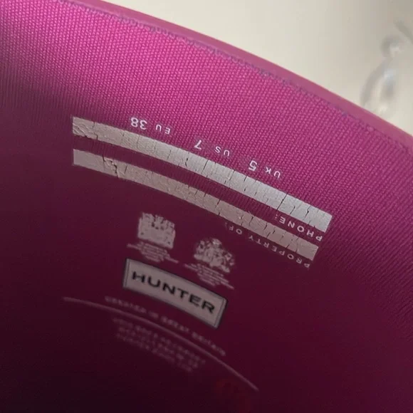 Hunter Original Short Boot Pink Rain Boots - Picture 9 of 9